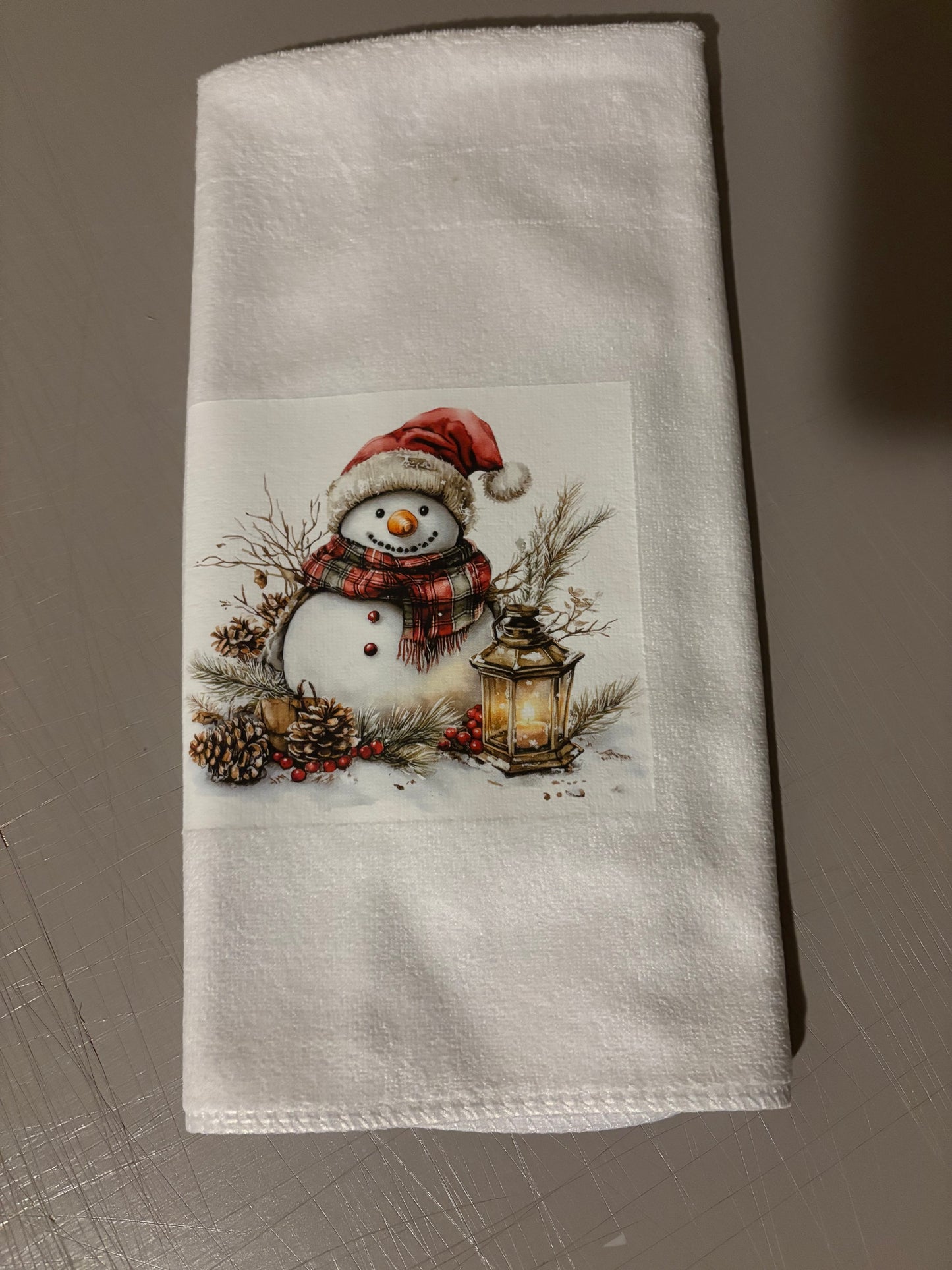 Snowman Decorative Hand Towel