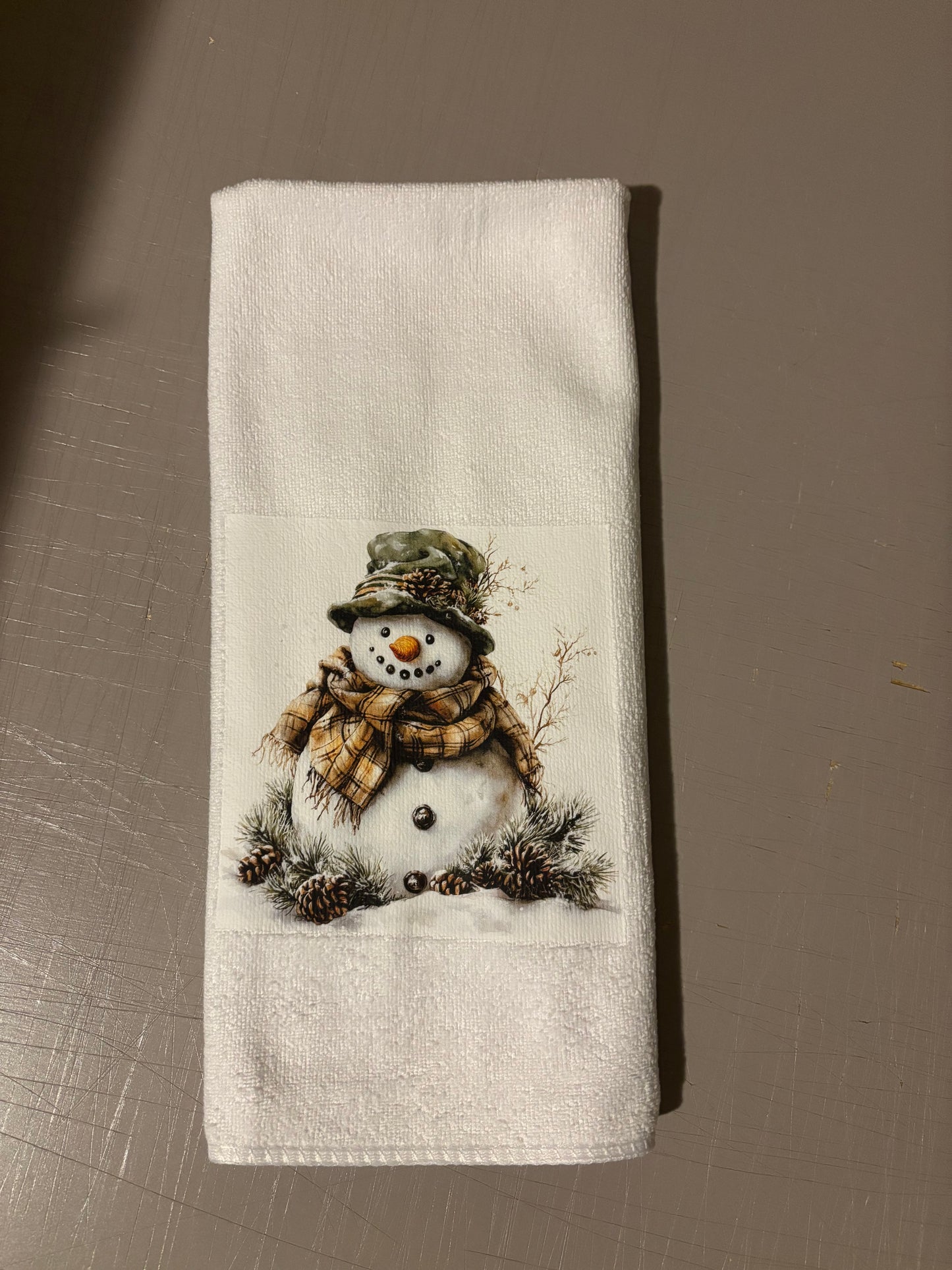 Christmas Snowman Hand Towel