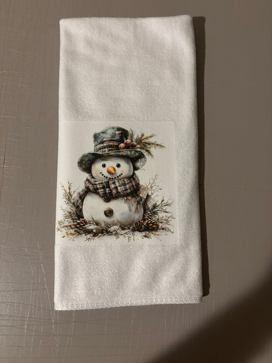 Snowman Decorative Hand Towel
